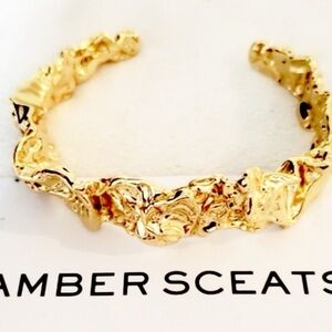 Amber Sceats Emery Gold Cuff Designer Bracelet
